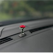 Resim Sevimli Araba İç Dekorasyon Mini Gül Ayçiçeği Vazo Otomatik 1 Adet 