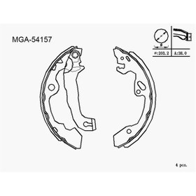 Resim MGA 54157 KAMPANA BALATA FOCUS I 98- FOCUS II 04- 203x38 