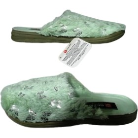 Resim Gezer Kadın Su Yeşili Peluş Ev Içi Terlik GZRR32-998 