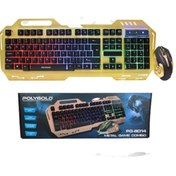 Resim Polygon Polygold Pg 8014 Işıklı Gaming Klavye Oyuncu Mouse Seti 