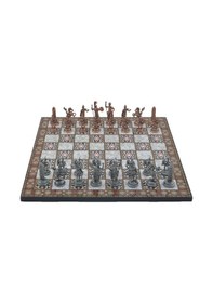 Resim Gifthome Metal Satranç Takımı-seti orta yunan antik sedef Desenli 