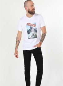 Resim Colin's Colins Regular Fit Yuvarlak Yaka Erkek Beyaz Kısa Kol Tişört Cl1056656 Q1.v2 Ofw Beyaz 