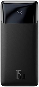 Resim Baseus Bipow Overseas Edition 10.000 mAh Digital Display Powerbank 15W-Siyah 