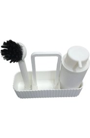 Resim Plastik Konsept Bulaşık Seti - Tezgah Düzenleyici- Beyaz 