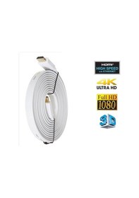 Resim Birbucuk Metre Hdmi Kablosu Beyaz Flat 