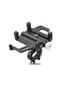 Resim Reedark Alüminyum Bisiklet Telefon Tutucu: Şok Emici, 55-95mm Telefonlara Uygun, 22.2-31.8mm Saplara Uyumlu, Siyah Siyah 