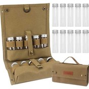 Resim : Flybuy Tuval Seti - Taşınabilir Şişe Saklama Çantası - Piknik, Kamp, Barbekü İçin - Hava Haki 10 Gm Haki 