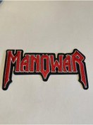 Resim StüdyoÜmitTişört Manowar Red Logo Patch-peç,arma,kot Yaması 