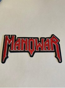 Resim StüdyoÜmitTişört Manowar Red Logo Patch-peç,arma,kot Yaması 
