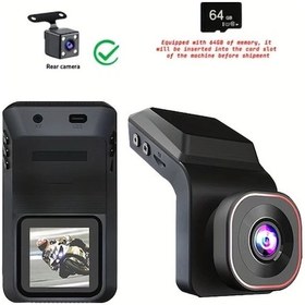Resim Chuangyinshop Gyıoeupt 1080p Hd Araç Kamerası Dual Lens 32g Hafıza Kartı Gece Görüşü 170 Geniş Açı Wdr Döngü Kayıt 