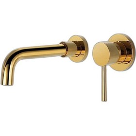 Resim Fause Duvardan Ankastre Lavabo Bataryası Altın Kda101-G 