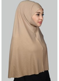 Resim Altobeh Hazır Türban Peçeli Pratik Eşarp Tesettür Nikaplı Hijab - Namaz Örtüsü Sufle 3xl - Koyu Bej Koyu Bej 