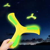 Resim Karanlıkta Parlayan Üç Bıçaklı Boomerang - 19.99 cm, Sarı & Yeşil Tasarım, Aile Oyunları, Kamp Aktiviteleri ve Koordinasyon Becerileri Geliştirme için Mükemmel 