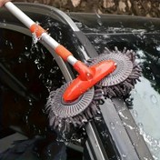Resim Uzun Saplı Süper Fiber Araba Yıkama Fırçası Mop, 360° Dönen Chenille Süper Fiber Sünger, Boya Hasarı Yok, Çizik Yok, Arabalar, Kamyonlar, SUV'lar, RV'ler, Traillerler, Tekne Temizliği İçin Uygun 