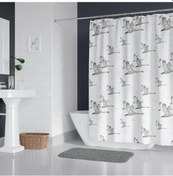 Resim Zethome Jackline Banyo Duş Perdesi 6771 Çift Kanat 2X120x200 