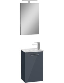 Resim VitrA Mia 69582 Banyo Dolabı Seti Parlak Antrasit 40 CM Antrasit 