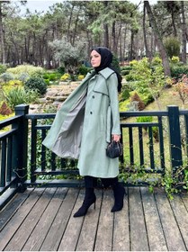 Resim bezenstore YAKASI İP DETAYLI DÖRT DÜĞMELİ KABAN MİNT 
