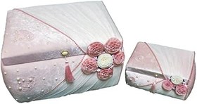 Resim Özel Tasarım 2li Kadife Çeyiz Sandık Seti - 06 