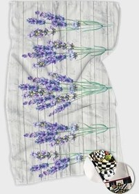 Resim Mor Lavanta Desenli Fırın Mutfak Havlusu 30X50Cm 