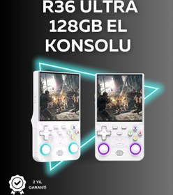 Resim R36 Ultra 128GB Taşınabilir Oyun Konsolu - 4” IPS Ekran, 30.000+ Oyun, WiFi Destekli 