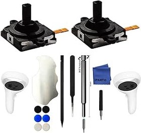 Resim iParto [New 3rd Generation 2 Pack Joystick Replacement for Oculus Quest 2 Controller Analog ThumbStick Replacement for Meta Quest 2 Controller with Tools 