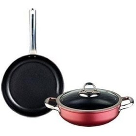 Resim Leggno Master Daıly 24cm Tencere Metalik Kırmızı Renkli 