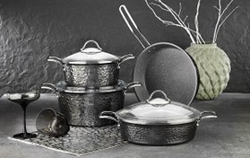 Resim Brioni Platinium 7 Parça Tencere Takımı Platin PL-11101 