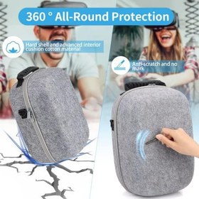 Resim HuiJuKeJi Hard Carrying Case Compatible with PlayStation VR2 Gaming Headset and Touch Controllers Accessories,Waterproof Box for PSVR2 with Shoulder Strap Clean Cloth 