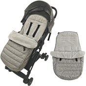 Resim 1 Adet Hepsi Bir Arada Termal Ayak Isıtıcısı & Rüzgar Geçirmez Kapak, İnsan Mühendisliğine Uygun Kemer ve Fermuarlı Açılış - Bebek Arabası, Çocuk Taşıyıcı, Tekerlekli Sandalye Eki 