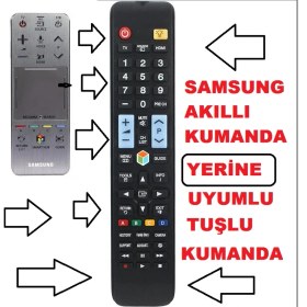 Resim Ata Elektronik Samsung Sihirli Air Air Mouse Yerine Smart Kumanda Uyumlu Tuşlu Kumanda Samsung Tüm Akilli, Sihirli, Mouseli,smart, Hd Kumanda Yerine Uyar 1078 
