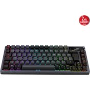 Resim Asus ROG AZOTH TR OLED DISPLAY GASKET-MOUNT 3 KATMANLI İZOLASYON ABS TUŞLAR 3 MOD BAĞLANTI ROG/NX SWITCH OYUNCU KLAVYESİ 