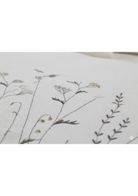 Resim Bohem Çiçekli 4 Parça Gri Pike Takımı 240 X 260 Cm Gri 