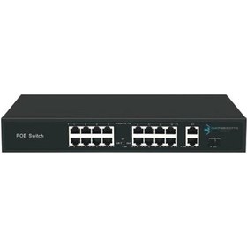 Resim Ods 08ODS-16GP2U2S-200 16 Port 200 W Full Poe Gigabit 2X Sfp Yönetilemez Switch 