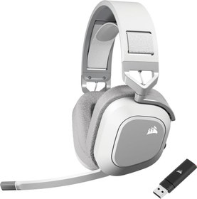 Resim Corsair HS80 Max Wireless CA-9011296-EU Beyaz RGB Kablosuz Kulak Üstü Oyuncu Kulaklığı Teşhir 
