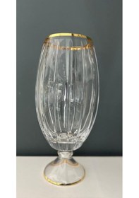 Resim Decorium Cam Vazo Ayaklı Accademia Altın M06515-ab 