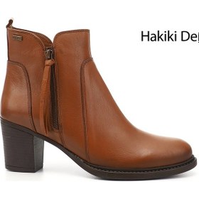 Resim Gönderi R Kadın Taba Antik Fermuarlı Kalın Topuklu Hakiki Deri Bot Dkzb61339472 Taba 