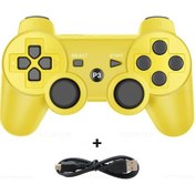 Resim Sony Ps3 Denetleyici Desteği Bluetooth Kablosuz Play Station 3 Joystick Konso Yellow 