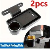 Resim Chuangyinshop 2 Adet Siyah Araç Koltuğu Arkası İçecek Tutucu Katlanabilir Bardak Tepsisi Seyahat Masası 