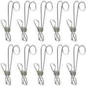 Resim Çelik Renk-paslanmaz Çelik Kanca Klip Çok Amaçlı Klipler Kelepçeler Evrensel Ev Clothespins Ev Askı Forseps 