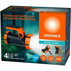 Resim Ledvance Led 5w+3w 6500k 100-120-300lm Ip64 4 Farklı Mod Spot Dış Siyah - Turuncu 