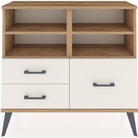 Resim Arges Şifonyer 4 Raflı 3 Çekmeceli 88x30x80 Çam-çam/aytaşı Çam/aytaşı 