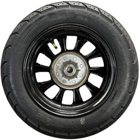 Resim MONDİAL WİNG 50 ARKA JANT DIŞ LASTİK KOMPLE 3.50-10 (SİYAH) 