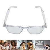 Resim Erkek Ve Kadın Için AI Ile Akıllı Gözlük, 110+ çeviri Ile Bluetooth Gözlük, Seyahat İş Öğrenimi Için İdeal (WHITE) 