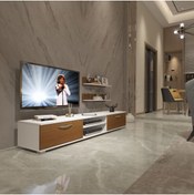 Resim Decoraktiv Eko 4 Mdf Dvd Tv Ünitesi Tv Sehpası - Beyaz - Ceviz 
