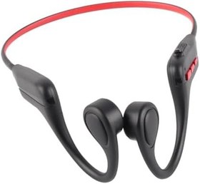 Resim Kemik İletimli Kulaklıklar, Ergonomik IPX5 Su Geçirmez MP3 Çalar Açık Kulak Çok Fonksiyonlu Düğmeler 16G Bellek Yürüyüş Için Bluetooth Spor Kulaklıkları Bisiklet Için 