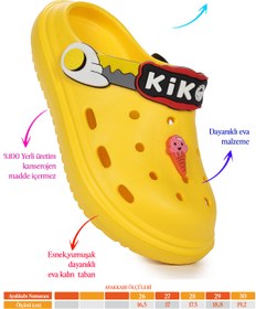 Resim Kiko Kids Printed Eva Plaj Havuz Okul Kreş Erkek Çocuk Terlik 