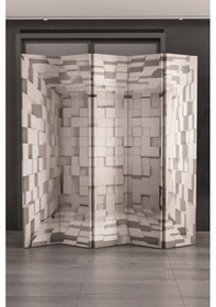 Resim 3 Boyutlu Baskılı Paravan Oda Bölme 5 Kanat 552147 