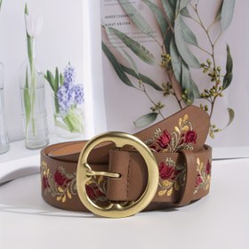 Resim Bayanlar için zarif bohem desenli yüksek kaliteli batı tarzı uzun kemer 