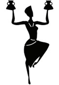 Resim Genel Markalar Afrikalı Kadın (Oto-Motor-Laptop-Duvar-Dekor) (Tip 4) 20 x 36 Cm 
