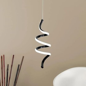 Resim Home Siyah Modern Sarkıt LED Avize Beyaz Işık Ledli Avize Çocuk Odası,antre,hol,yatak Odası 